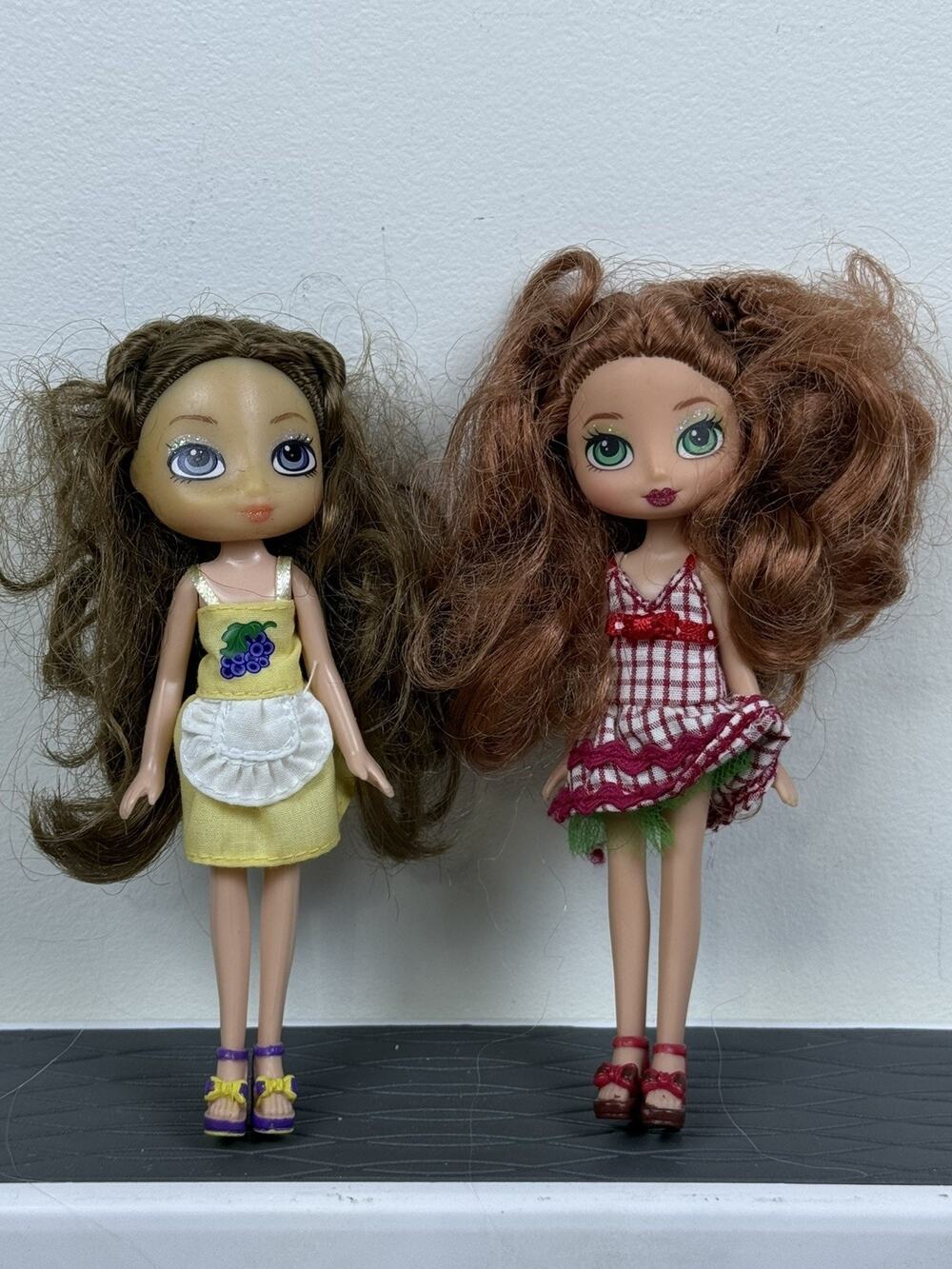 MGA Yummi-Land Soda Pop Girls Lot Of 2 Dolls Gina Grapelina & Susie Strawberry